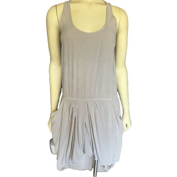 Wilt High Low Drop Waist Gray XS Pocket Tank Drape Layer Bubble Dress Fairy Boho - Picture 12 of 14